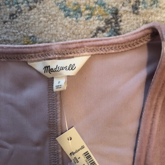 NWT! Madewell velvet balloon-sleeve dress sz S - Picture 4 of 5